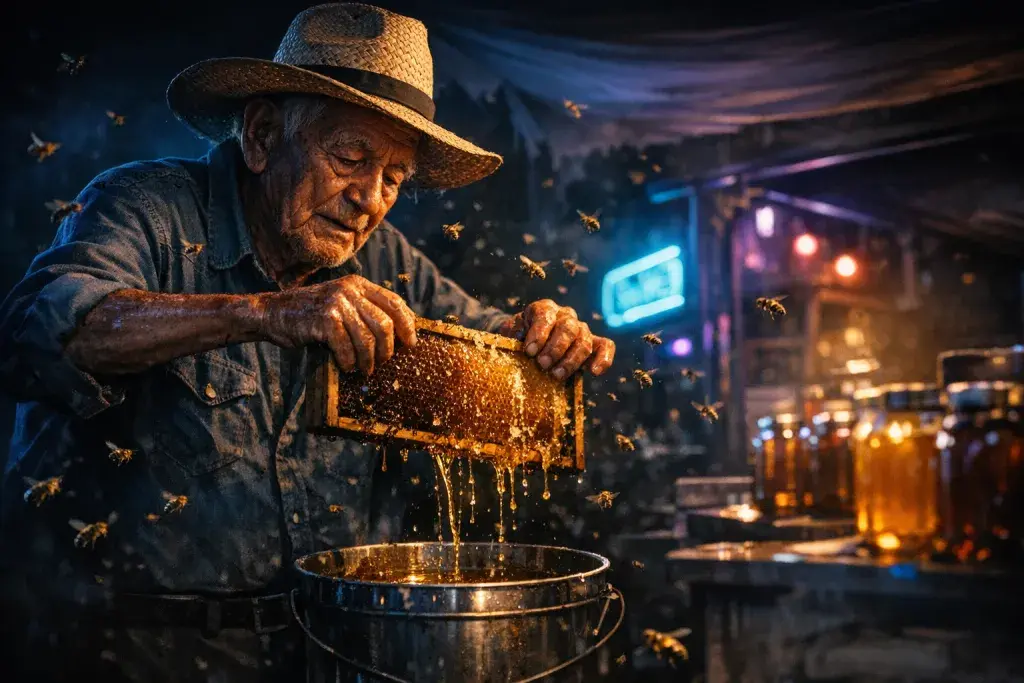 Centenarian Beekeeper Victor Jaramillo Harvests Honey Without Protective Gear