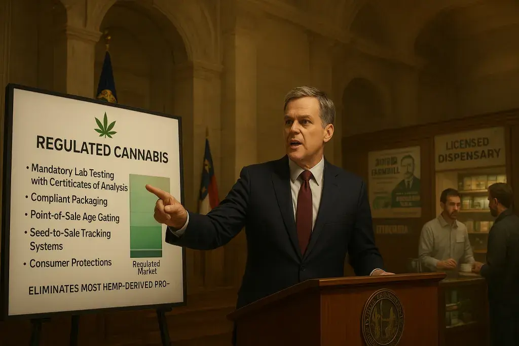 North Carolina Governor Pushes Regulated Cannabis Market Over Hemp Ban